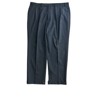 Vtg Lauren Ralph Lauren Men’s Gray Total Comfort Pleated Wool Pants Size 40x30